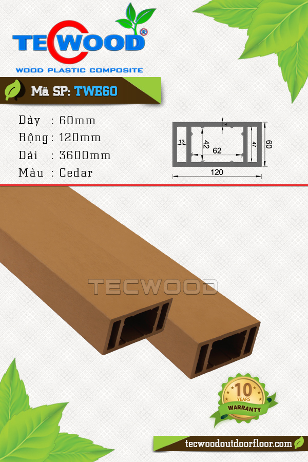 Thanh lam gỗ nhựa TWE60