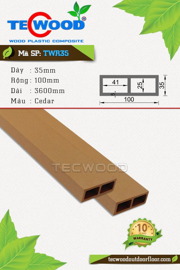 Thanh lam gỗ nhựa TWR35