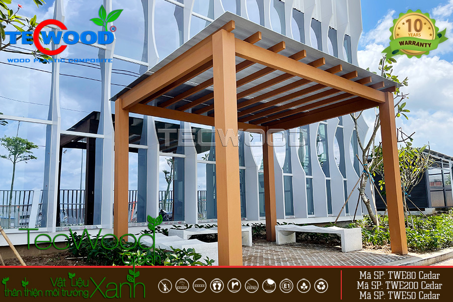 Lam che nắng gỗ nhựa từ sàn gỗ ngoài trời đẹp độc đáo Lam che nắng gỗ nhựa ngoài trời
