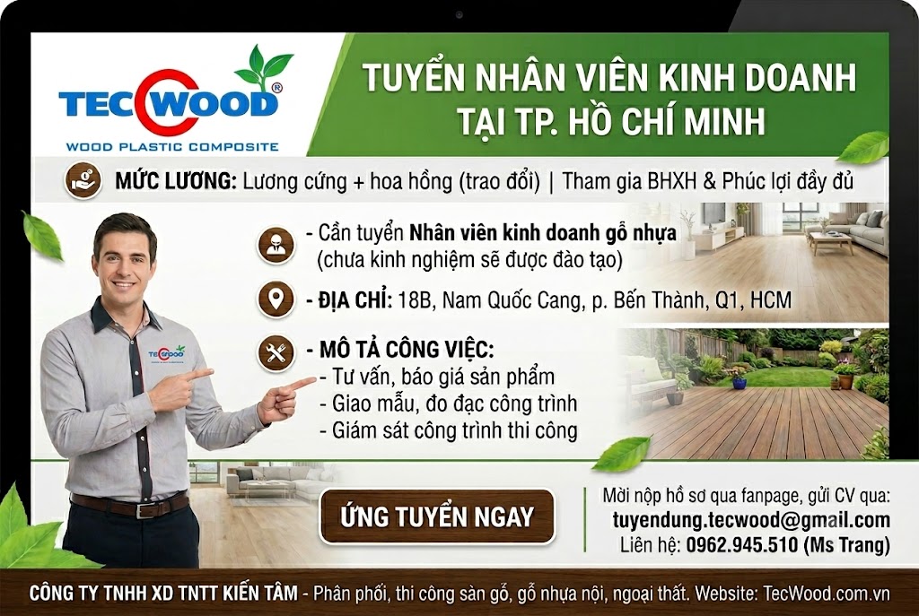 Ảnh tuyển dụng nhân viên Kinh doạn TecWood