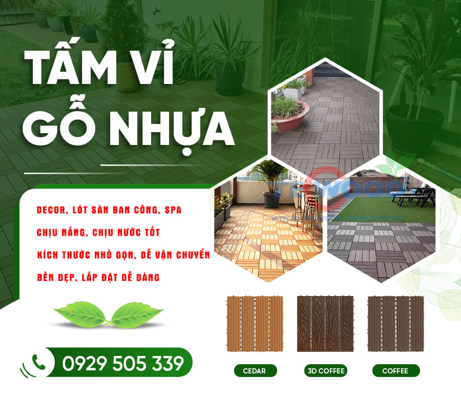 tấm vỉ gỗ nhựa