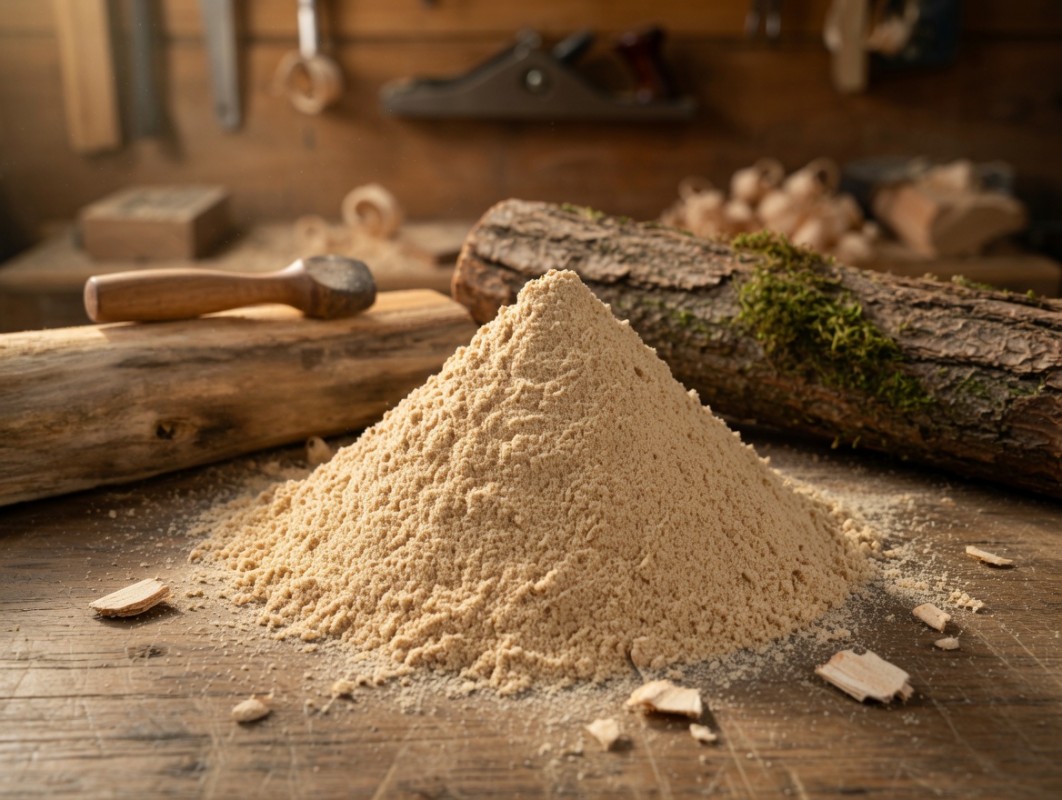 minh họa bột gỗ