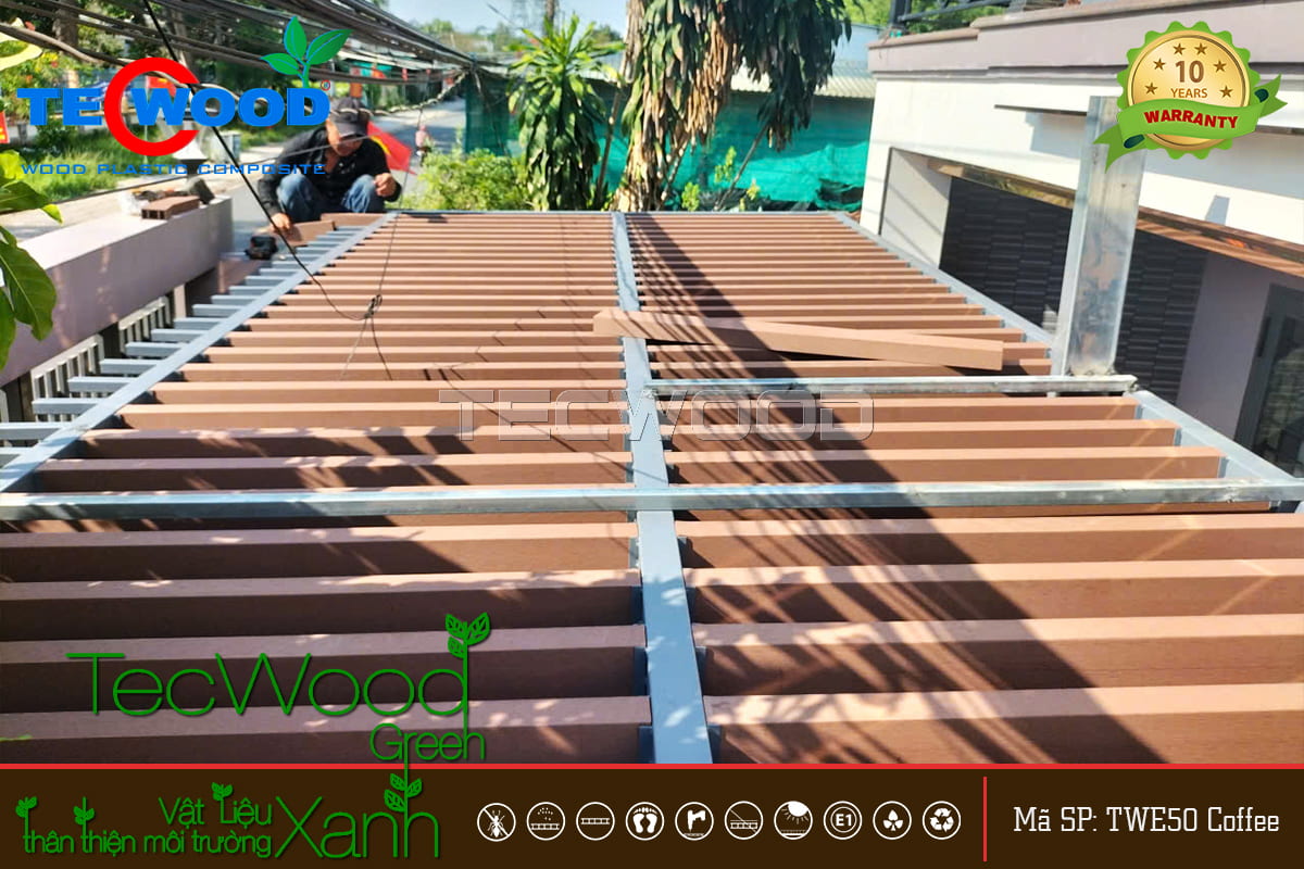 Giàn lam che nắng gỗ nhựa TecWood