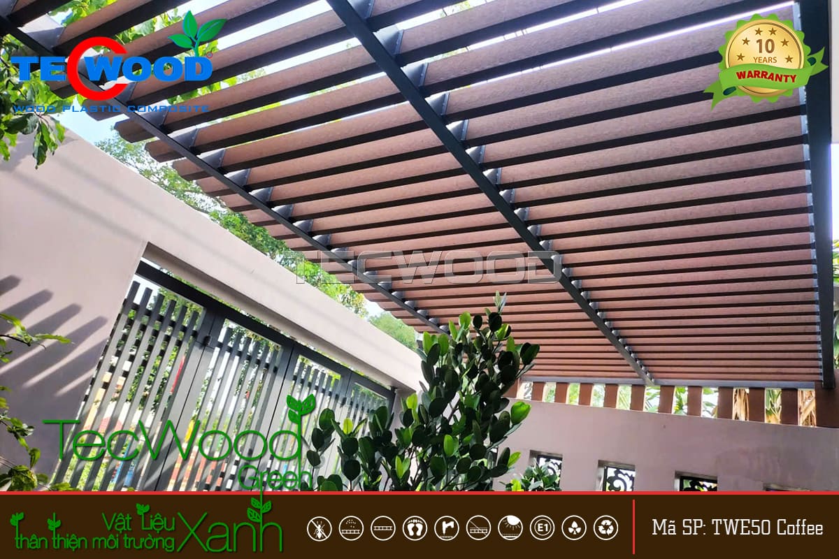 Giàn lam che nắng màu Coffee tại Long Thành