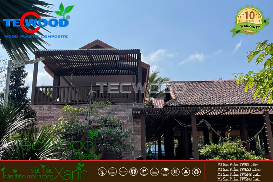 Dự án làm lam gỗ nhựa cho nhà vườn tại Vĩnh Long
