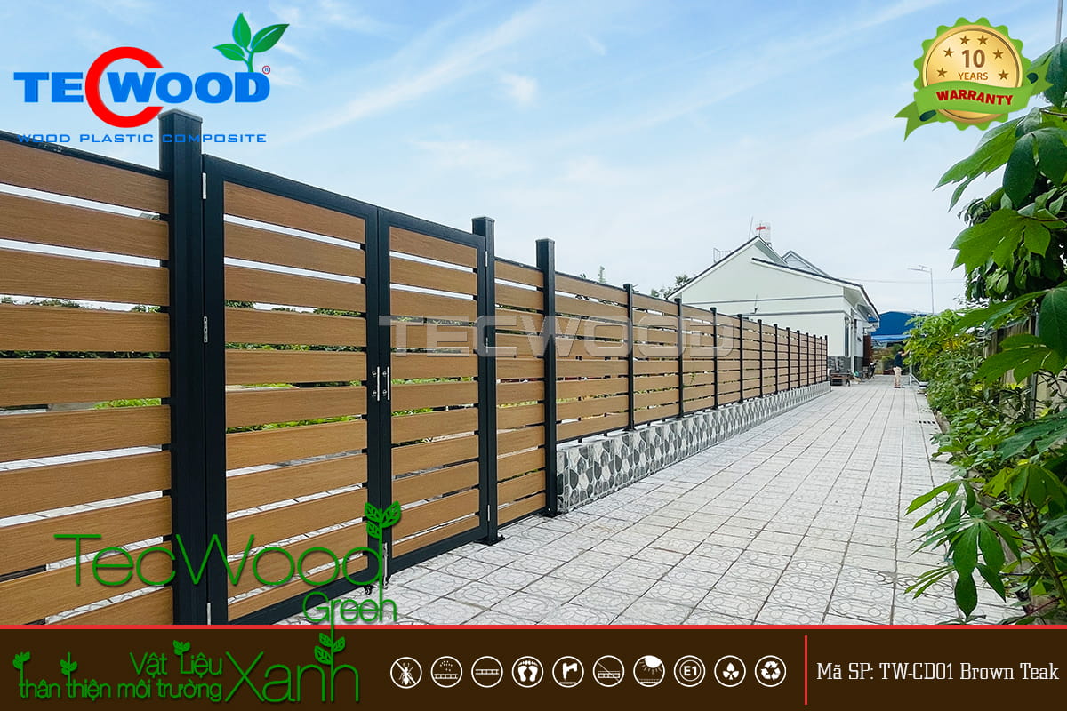hàng rào gỗ nhựa có bền không