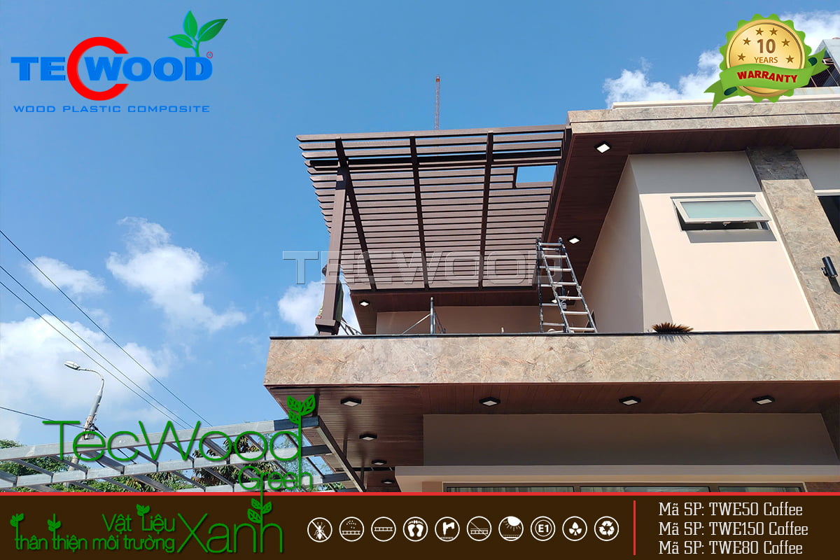 Công trình làm giàn lam trang trí sân thượng H's Villa