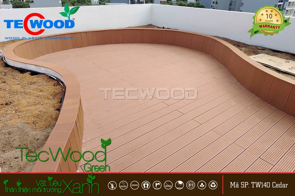 TecWood lát sàn sân thượng căn hộ FPT