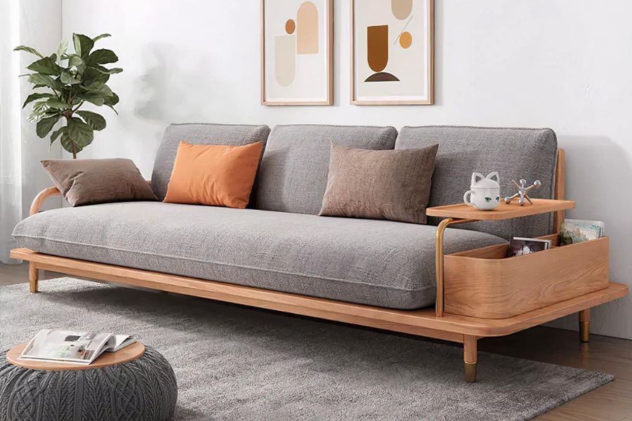 mẫu ghế sofa gỗ nhiều tính năng