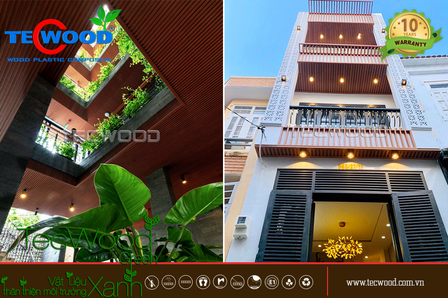 mẫu lam sóng ốp trần ban công đẹp sang trọng