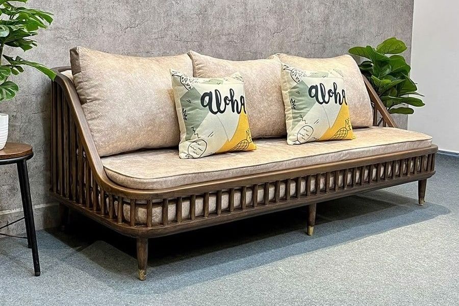 Mẫu ghế sofa nan gỗ