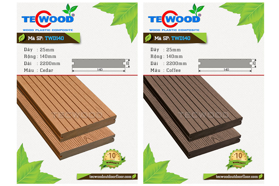 mẫu sàn gỗ nhựa dạng thanh đặc quy cách 25x140 dài 2m2