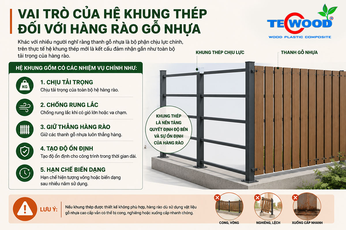 các vai trò của khung xương hàng rào