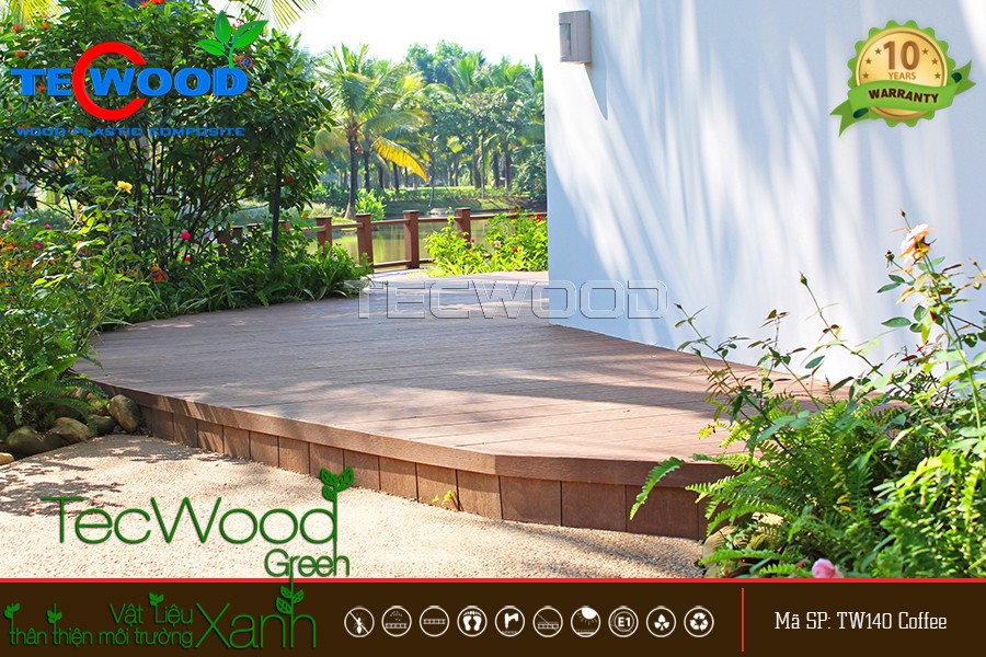 Sàn gỗ nhựa TecWood lót sân vườn
