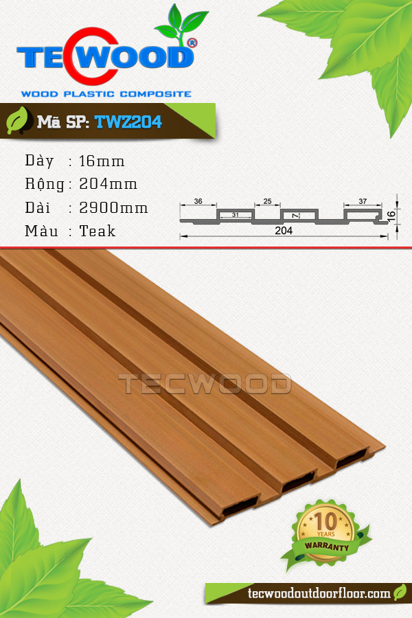 Tấm ốp tường gỗ nhựa TWZ204